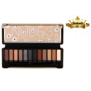 BYS Lauvärvipalett NUDE 3 Metallic&Matte 