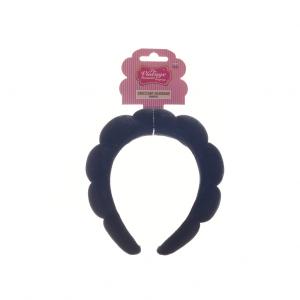 The Vintage Cosmetic Company Croissant Headband Black Velvet