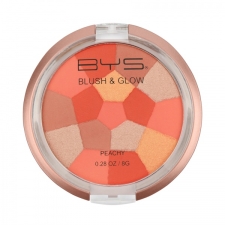 BYS Blush & Glow Compact Mosaic Pattern Peachy