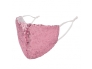 BYS Face Mask 2 Layer Fashion Pink Sequins